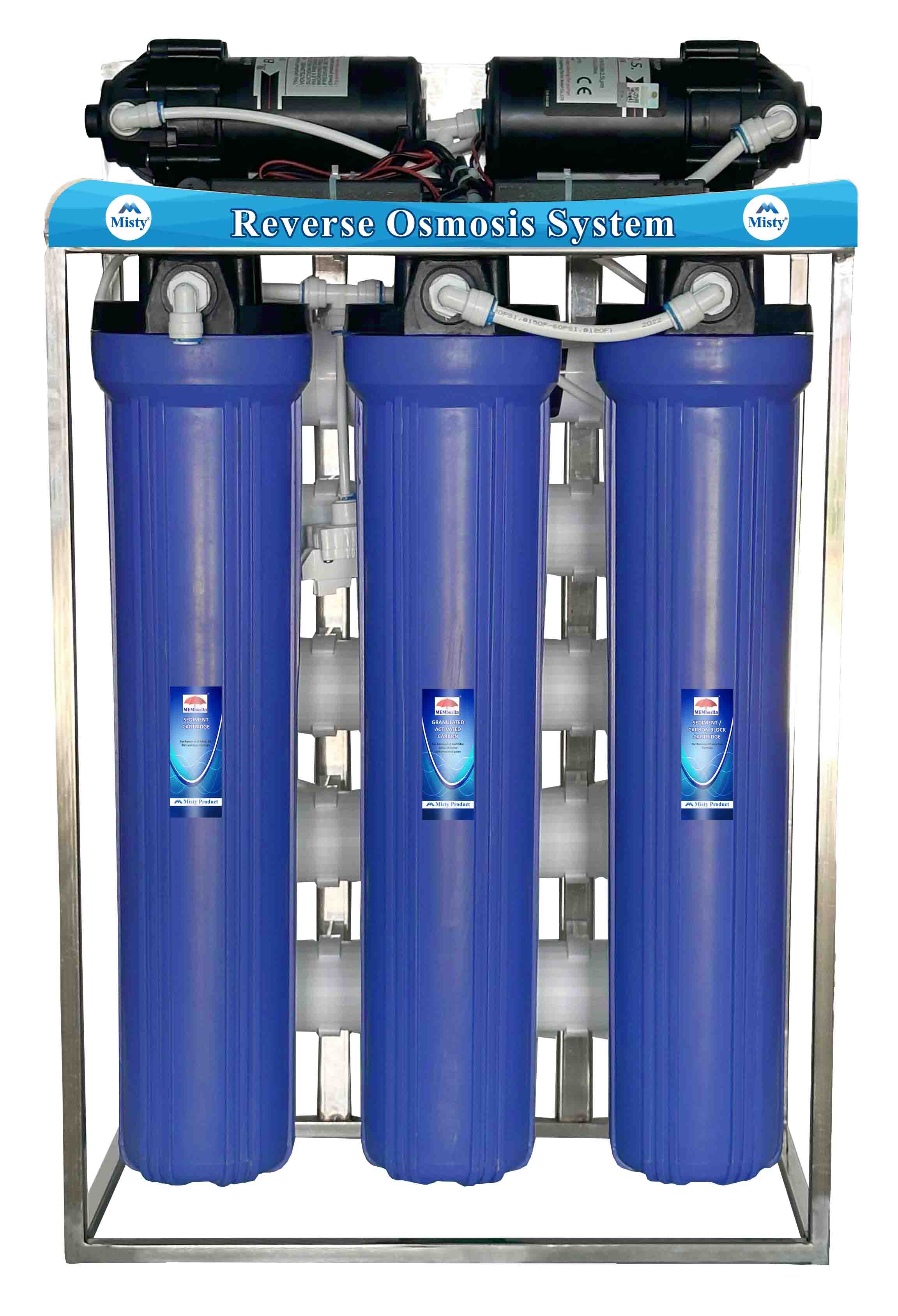 Open SS Skid 60 LPH RO system