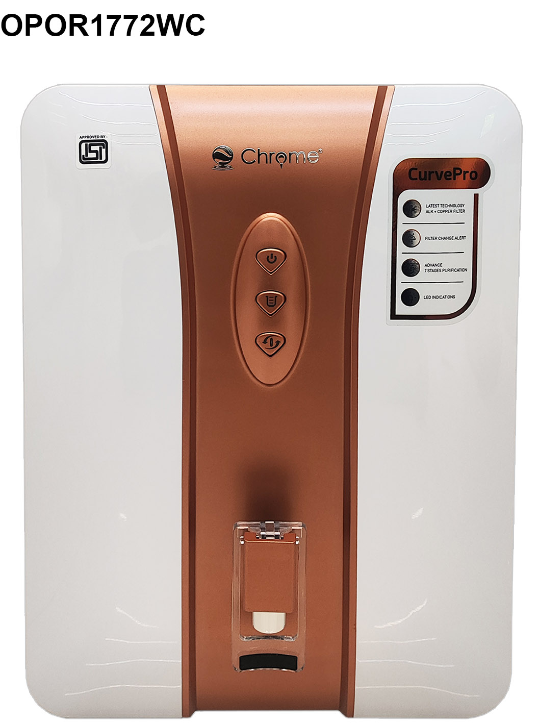 Chrome Curve Pro - White Copper 12 LPH domestic RO system