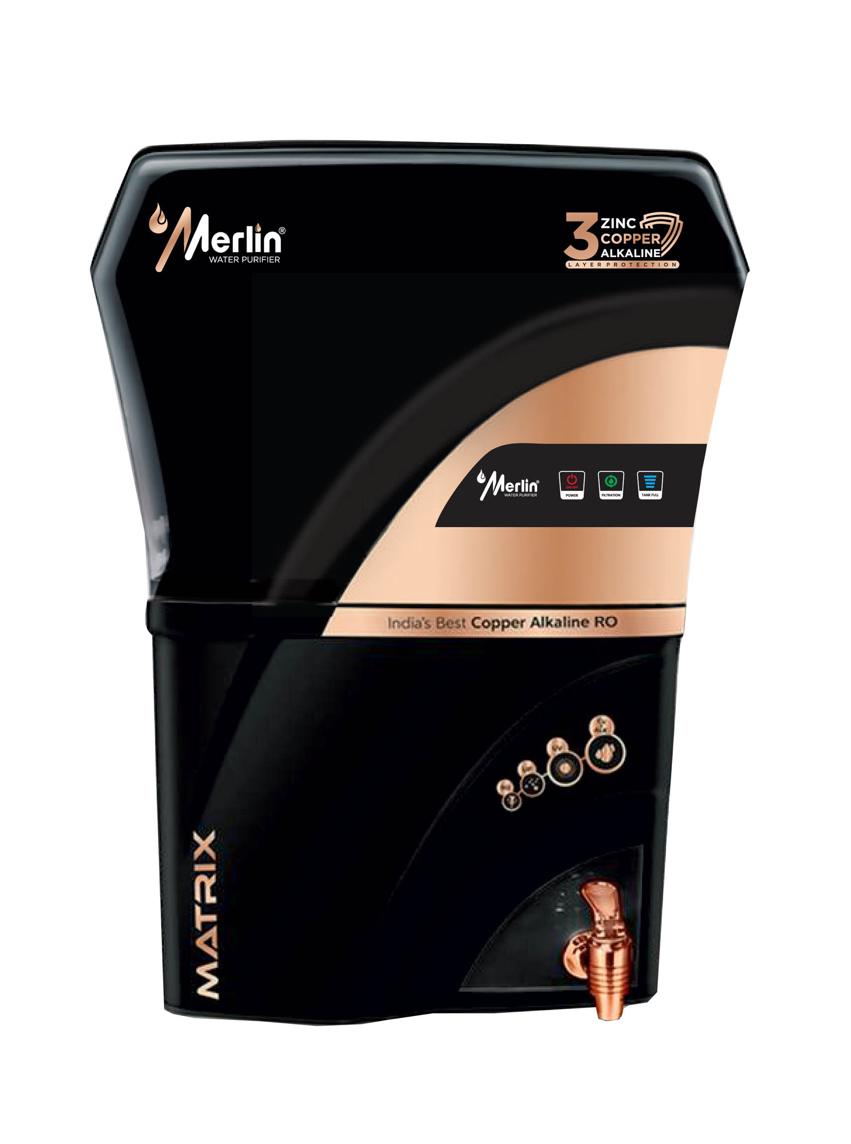 Merlin Matrix - Zinc (Digital) 12 LPH domestic RO system