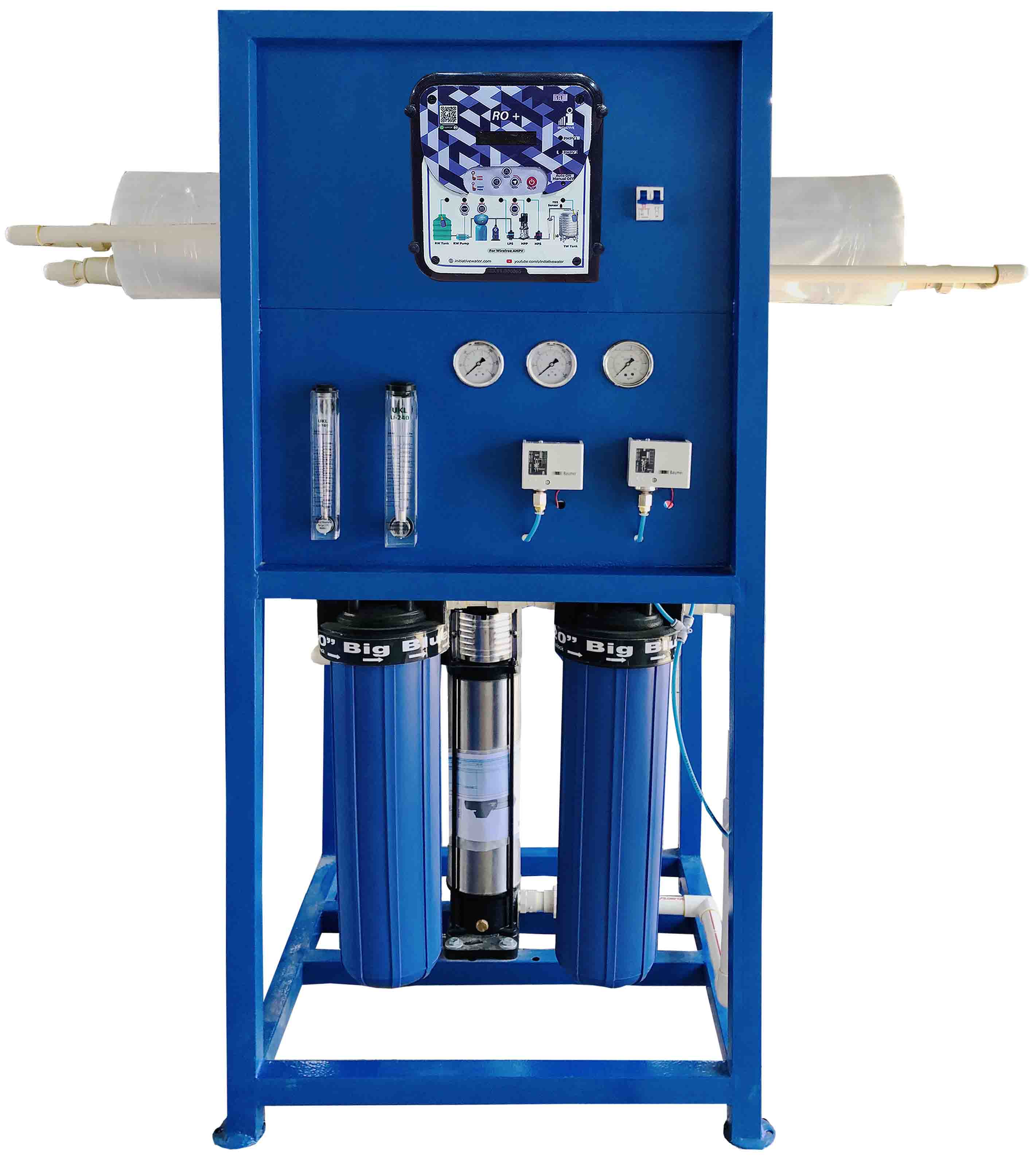 1000 LPH MS single membrane housing automatic RO system