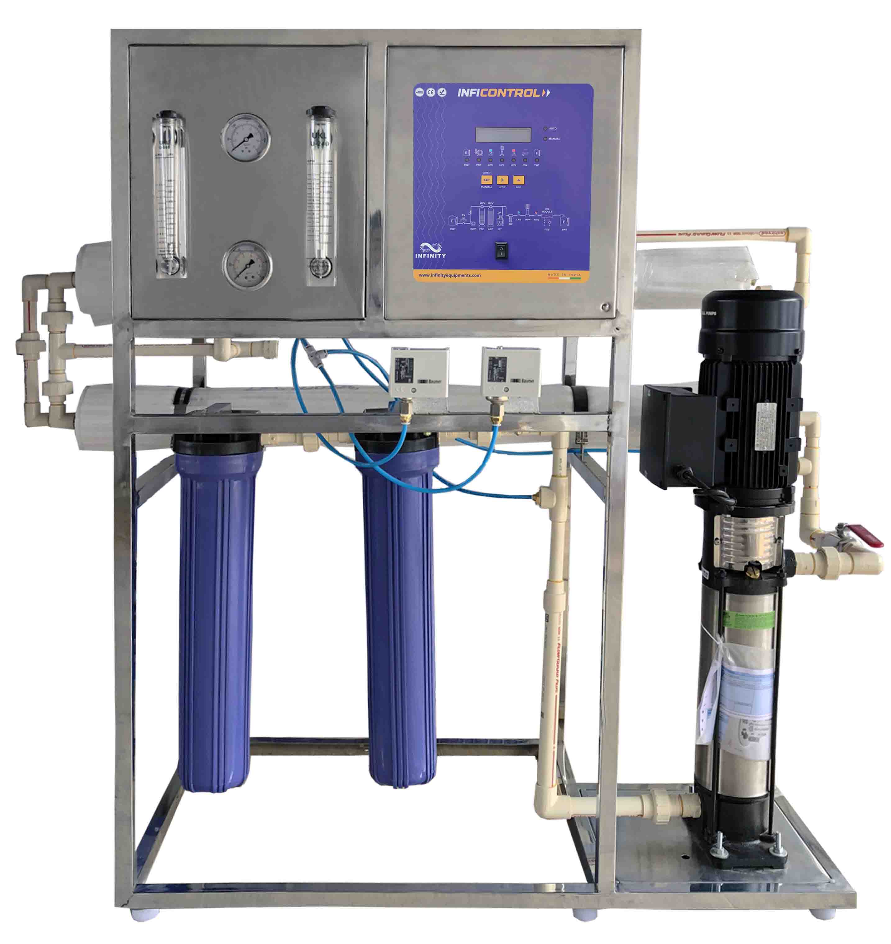500 LPH SS Comfort Auto RO system