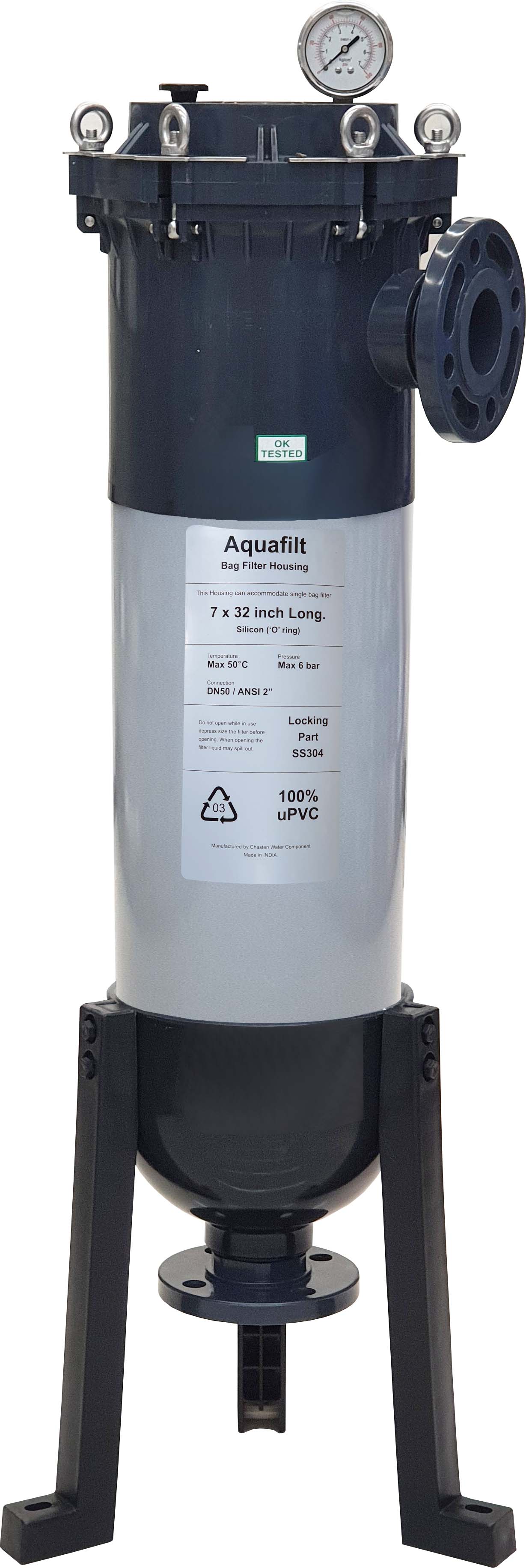 UPVC Bag Filter Set - 7"x32"